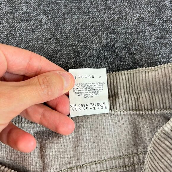Vtg 90s Orange Tab Levi's 550 Gray Corduroy Men's 32X34 (31X33) Straight Jeans - Picture 4 of 10